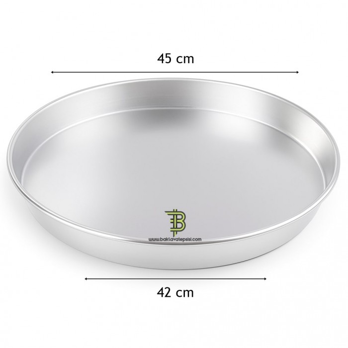 Alüminyum Yuvarlak Tepsi 42 cm – Börekçiler ve Tatlıcılar İçin Pratik Sunum Alüminyum Yuvarlak Tepsi 42 cm – Börekçiler ve Tatlıcılar İçin Pratik Sunum